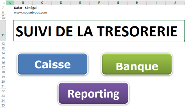 Application Excel pour la Trésorerie