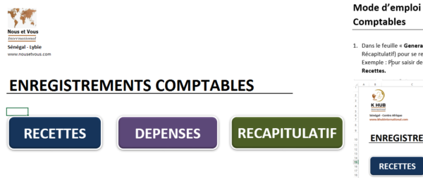 Outil excel pour les Ecritures Comptables